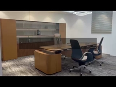 木製のL型エグゼクティブデスク