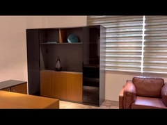 BESTON 家具 2枚ガラス引き戸オフィスファイルキャビネット 木製収納食器棚