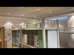 ベストン メタル・バンクベッド 梯子付き ダブルレイヤー 寮用学校 安定したフレームのバンクベッド