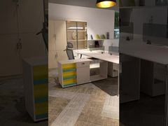 Beston Wooden Office Desk Partition 4 Person Staff Cubicle Office Table 