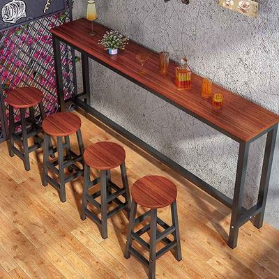 コーヒー ショップのためのビンテージ ブラウン ハイチェア バー テーブル 1.6m の高いスツール テーブル