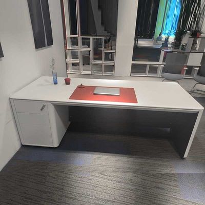 豪華 ホワイト Mdf CEO エルゴノミック エグゼクティブマネージャー デスク 引き出し