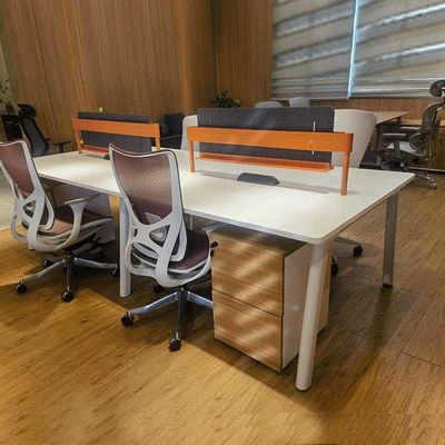オフィス 家具 作業 ステーション デスク 木 オフィス パーティション 作業 ステーション 引き出し付き デスク