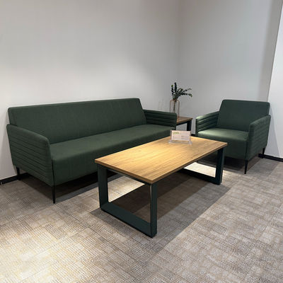 工場価格 緑色の布 オフィス家具 豪華なオフィスソファーセット