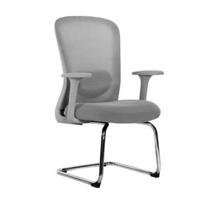 高品質の金属の脚 グレー メッシュ オフィス エルゴノミックチェア 輪なし