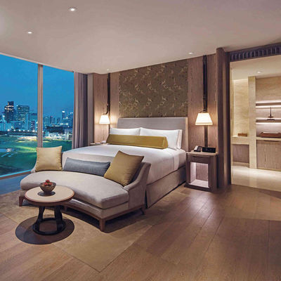 オーダーメイド キングサイズ ビラ ホテル 木製 ベッドルーム 家具 セット ソリューション