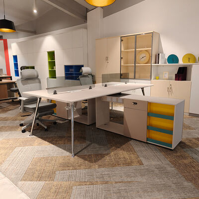 High Quality Modular Office Wooden Desk For 4 Person Office Desk Set