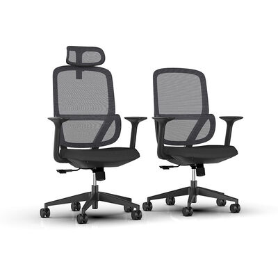 黒の調節可能なタスクチェアホームオフィス家具メッシュエグゼクティブオフィスチェア家具